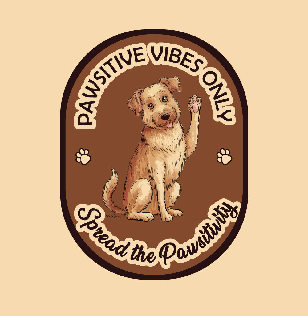 Pawsitive Vibes Only Sticker ⭐⭐⭐⭐⭐