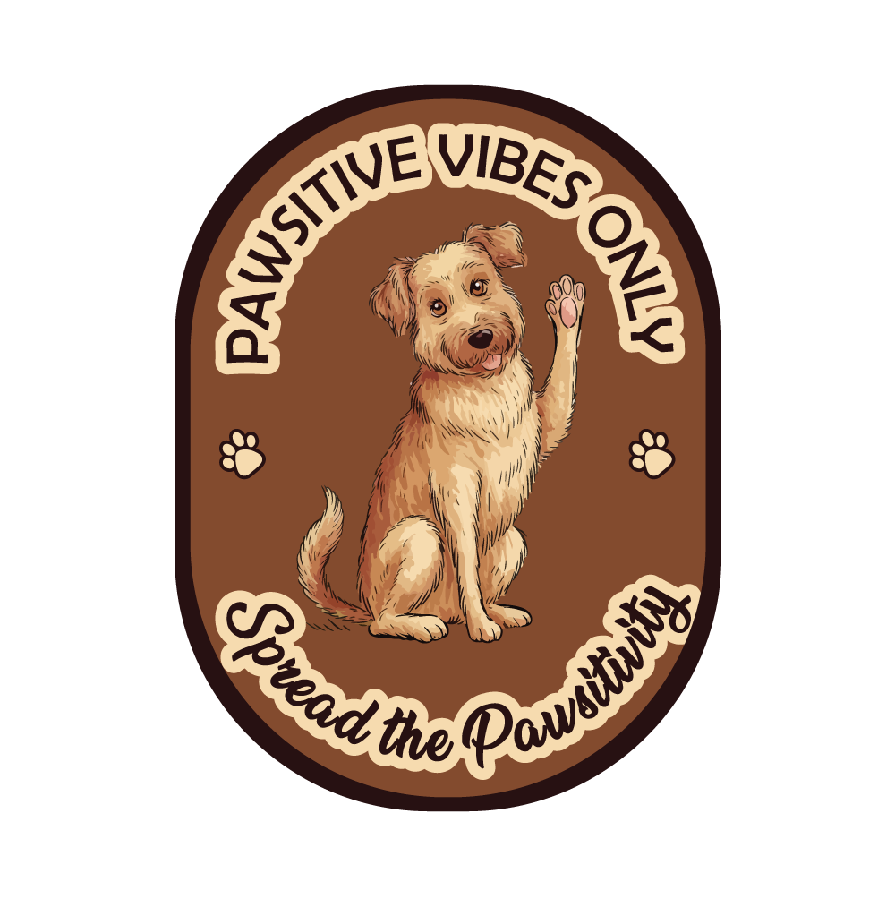 Pawsitive Vibes Only Sticker ⭐⭐⭐⭐⭐