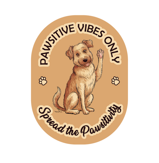 Pawsitive Vibes Only Decal ⭐⭐⭐⭐⭐